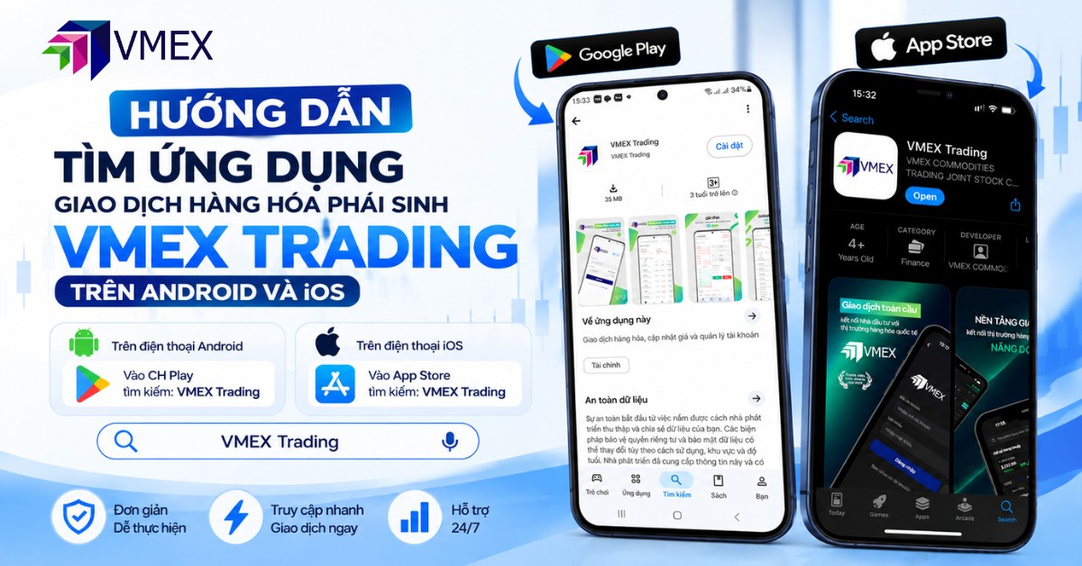 Hướng dẫn tìm kiếm ứng dụng VMEX Trading